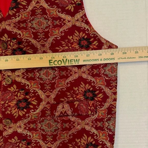 Burgundy and Gold Vest - Picture 4 of 5